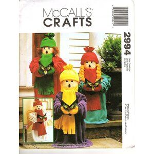 McCalls Crafts 2994 24 Inch Caroler Dolls Uncut Sewing Pattern